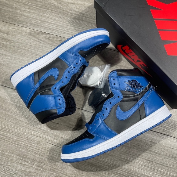 Air Jordan 1 Retro High OG Marina Blue Black M - Picture 5 of 8